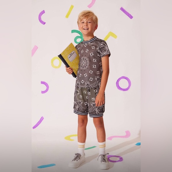 LOLA & THE BOY 🩶 BOYS BANDANA SET Sz 10 🩶 sold out - Picture 1 of 11